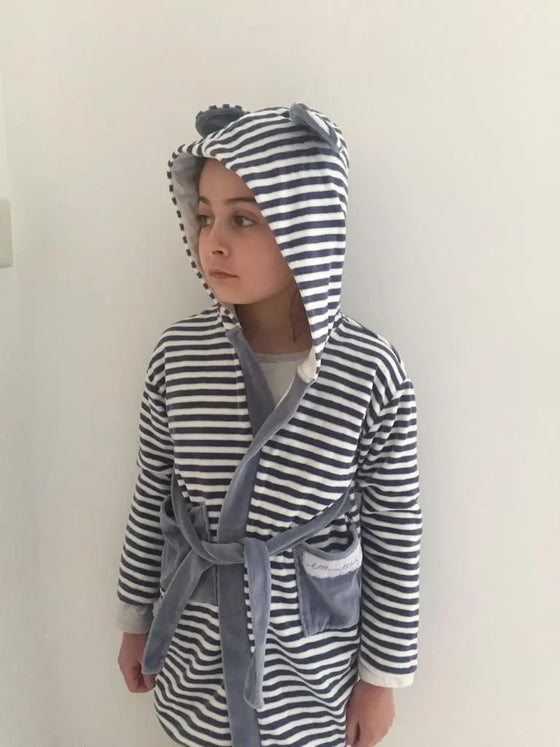 Stripe Kids Organic Robes Pure Earth Collection