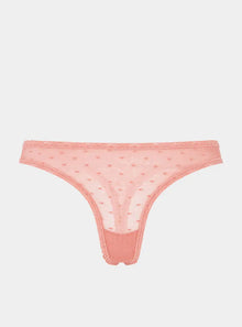  Sugi Recycled-Lace High-Leg Thong - Canyon Peach Peachaus