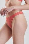 Sugi Recycled-Lace High-Leg Thong - Canyon Peach Peachaus