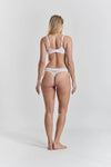 Sugi Recycled-Lace High-Leg Thong - Glacier White Peachaus