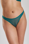 Sugi Recycled-Lace High-Leg Thong - Stormcloud Green Peachaus