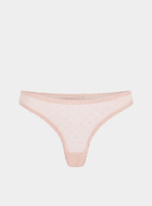  Sugi Recycled-Lace High-Leg Thong - Dawnlight Coral Peachaus