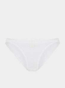  Sugi Recycled-Lace High-Leg Thong - Glacier White