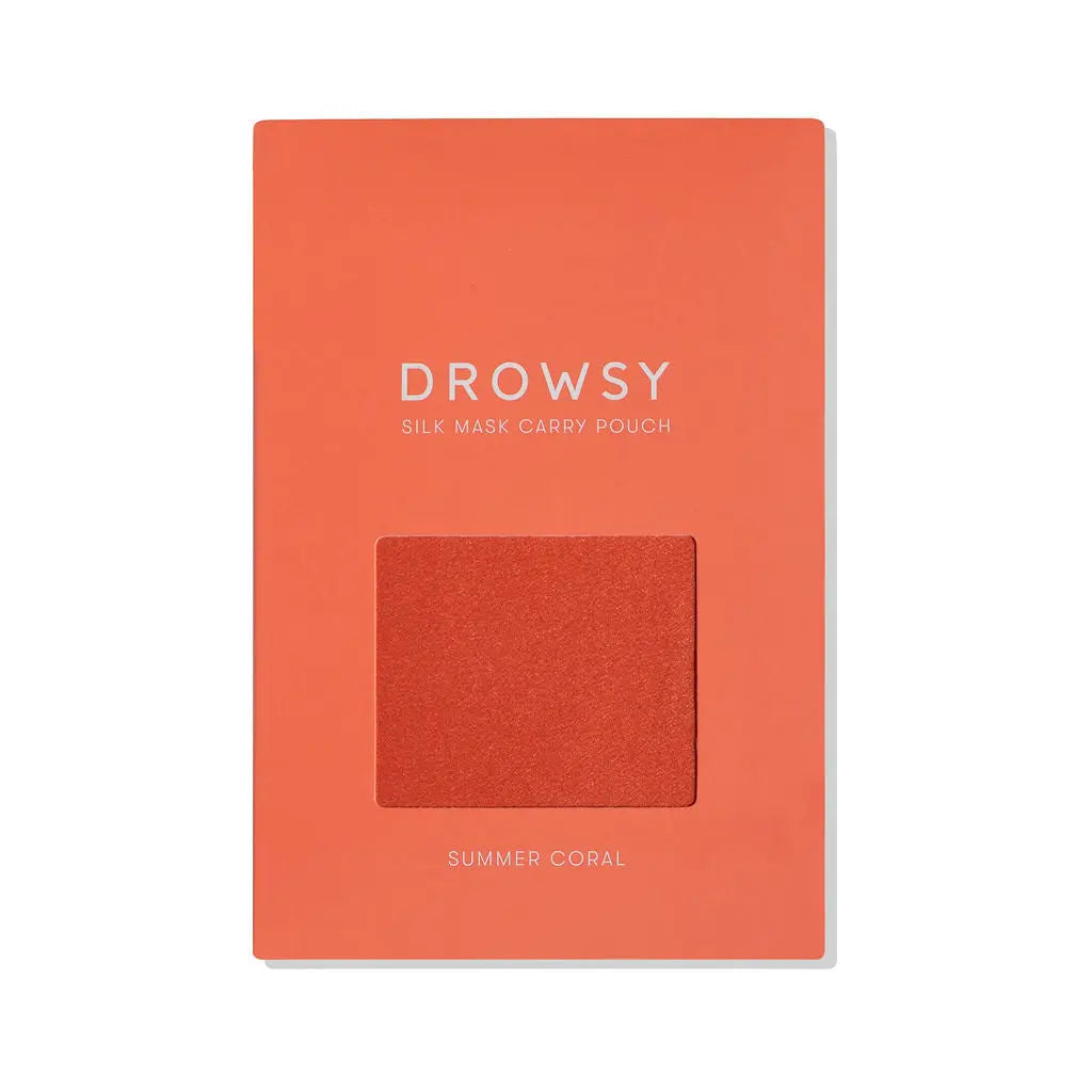 Summer Coral Silk Carry Pouch Drowsy Sleep Co