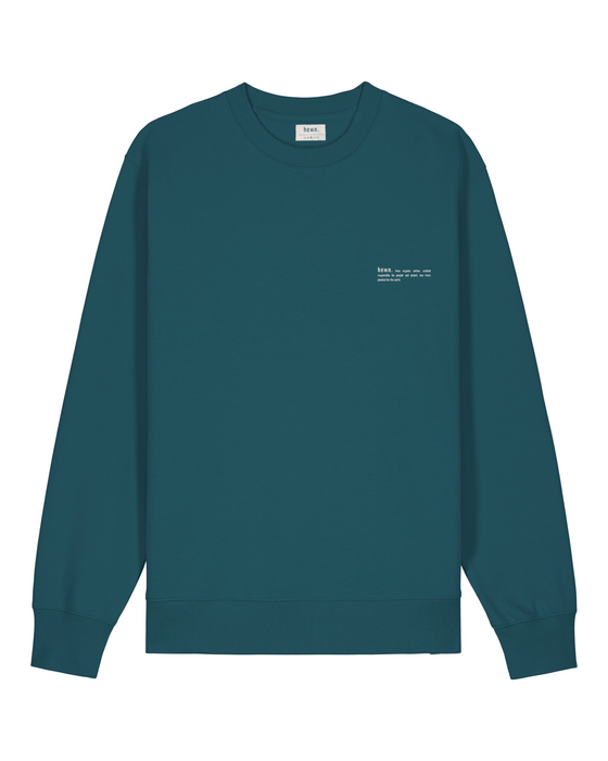 Womens Organic Cotton Relaxed-Fit Sweatshirt in Ocean Blue