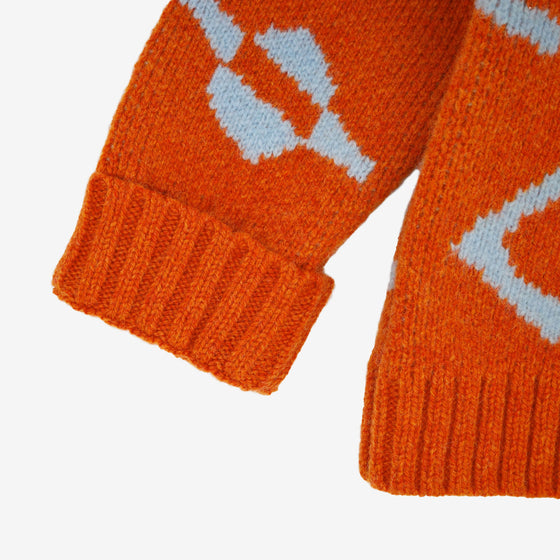 CUT and STICK KID'S CARDIGAN - ORANGE Talou