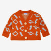 CUT and STICK KID'S CARDIGAN - ORANGE Talou