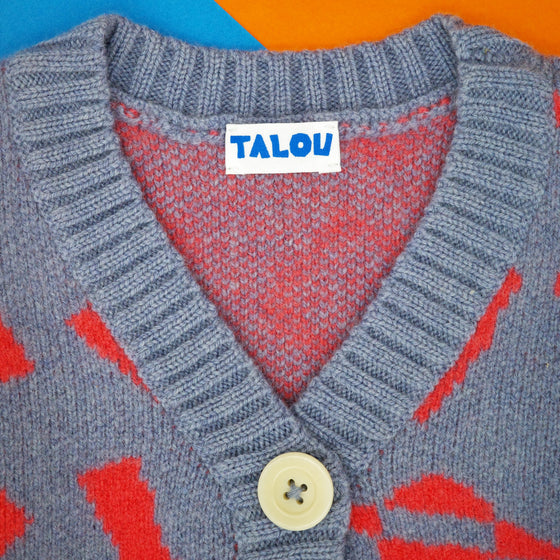 THE CUT and STICK CARDIGAN - BLUE - 2-4 YEARS