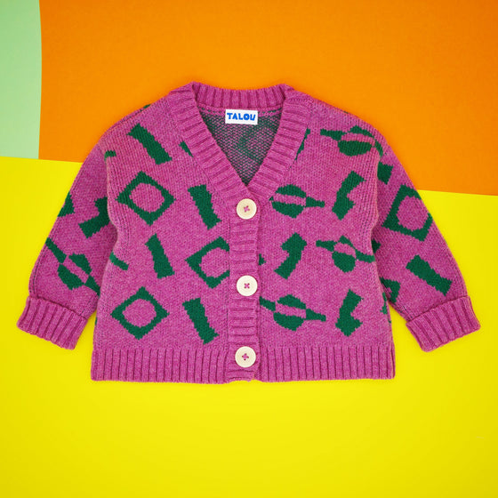THE CUT and STICK CARDIGAN - PINK - 1-2 YEARS