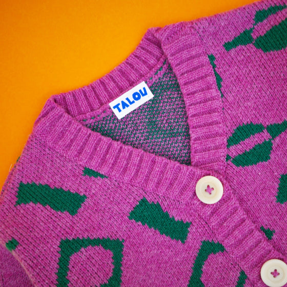 THE CUT and STICK CARDIGAN - PINK - 9-12 MONTHS