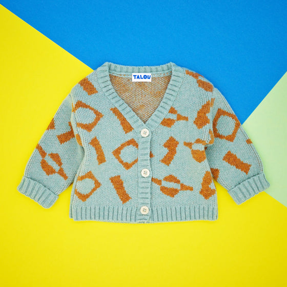 THE CUT and STICK CARDIGAN - MINT - 9-12 MONTHS