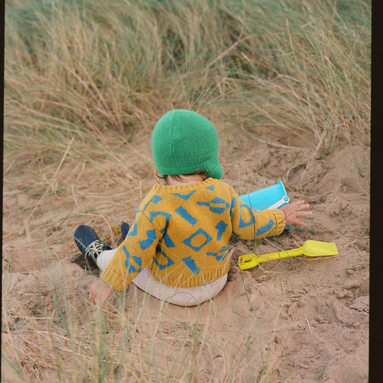 THE CUT and STICK CARDIGAN - MINT - 9-12 MONTHS