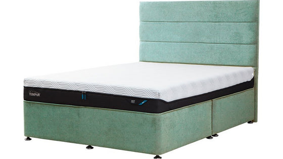 Tempur Buckingham Divan - No drawers - Venice Jade Tempur