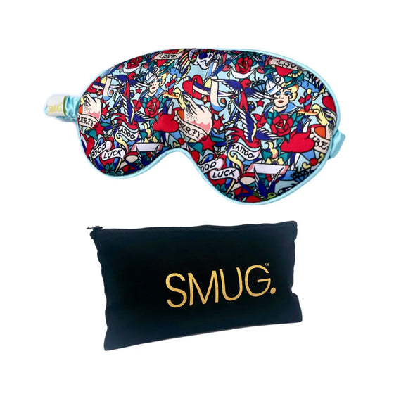 Tattoo Print Satin Sleep Mask SMUG