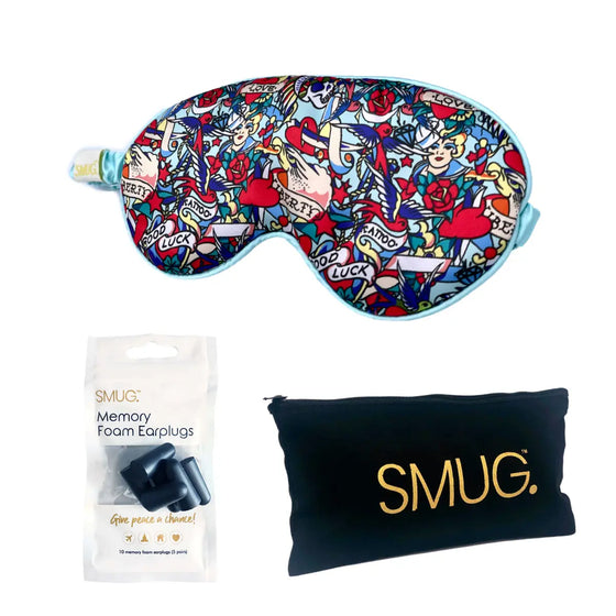 Tattoo Print Satin Sleep Mask SMUG