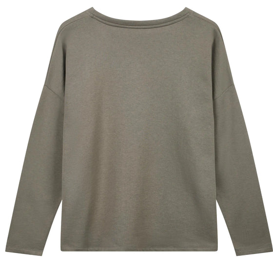 Taupe Unisex Boxy Sweatshirt Loungers