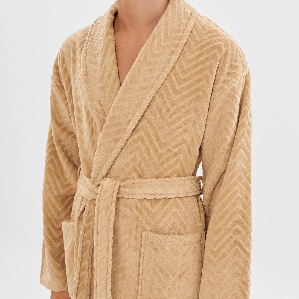 Taupe Velour Bathrobe House Babylon