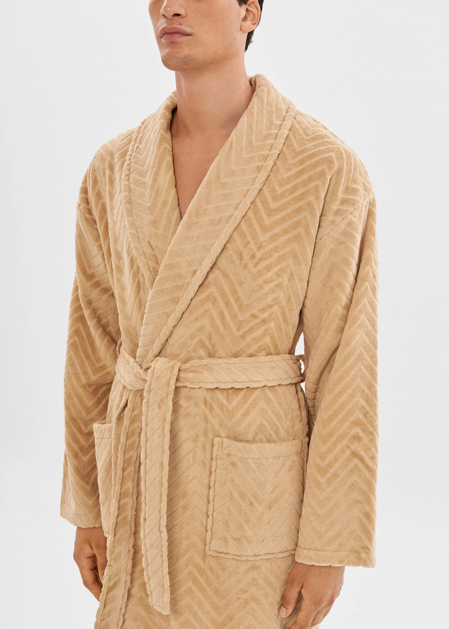 Taupe Velour Bathrobe House Babylon