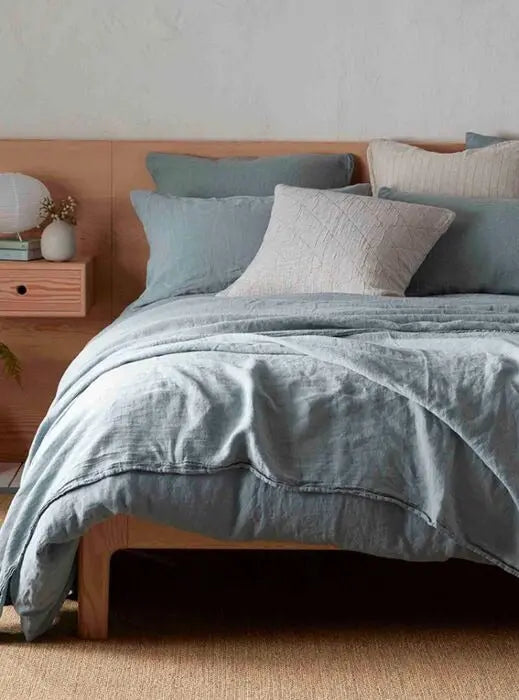 Teal 100% Linen Bed Linen The Secret Linen Store