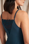 Teal Bamboo Lace Midaxi Chemise Pretty You London