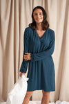 Teal Bamboo Lace Nightdress Pretty You London