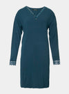 Teal Bamboo Lace Nightdress Pretty You London