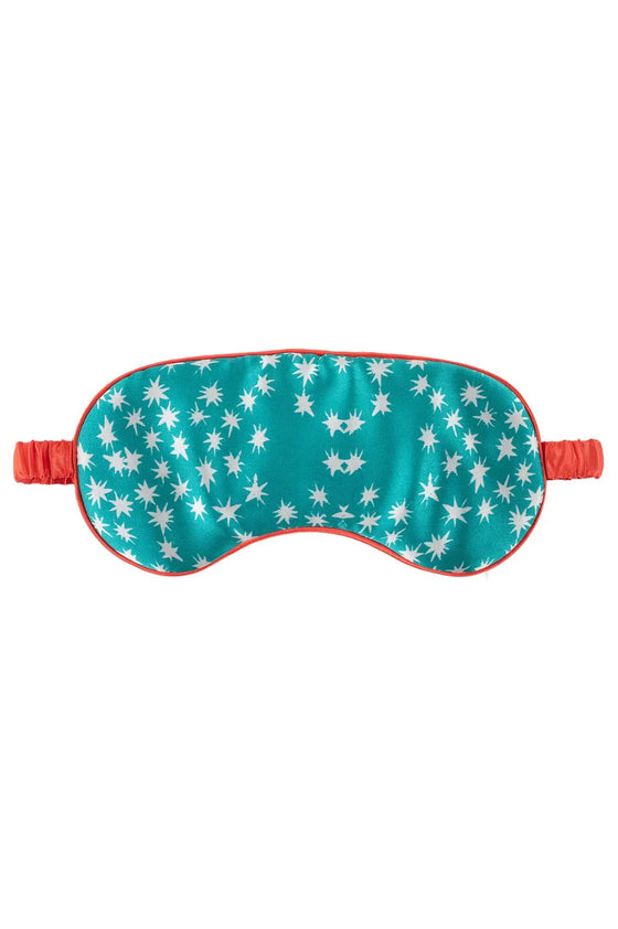 Teal Stars Silk Eye Mask Jessica Russell Flint