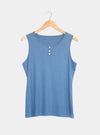 Teal Women's Buttoned Tank Top inara