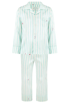  Teddy Glacier Stripe Boys Silk Pyjama Set Sleepy Wilson