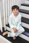 Teddy Glacier Stripe Boys Silk Pyjama Set Sleepy Wilson