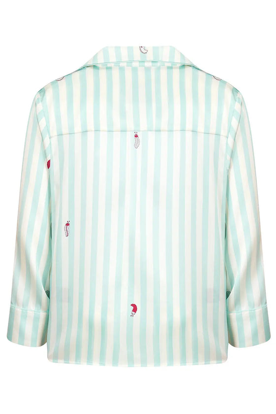 Teddy Glacier Stripe Boys Silk Pyjama Set Sleepy Wilson