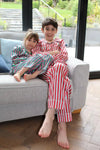 Teddy Ladybird Stripe Boys Silk Pyjama Set Sleepy Wilson