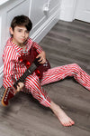 Teddy Ladybird Stripe Boys Silk Pyjama Set Sleepy Wilson