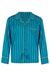 Teddy Rainforest Stripe Boys Silk Pyjama Set Sleepy Wilson