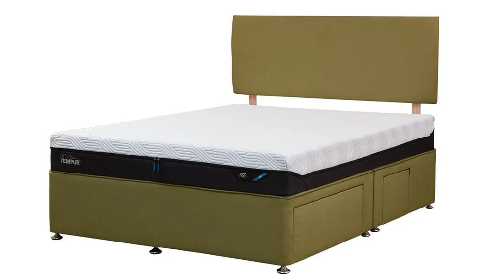 Tempur Buckingham Drawer Divan - 2 drawers - Venice Olive Tempur