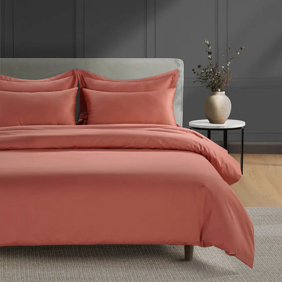 300 Thread Count Peaceful Empress Duvet Cover - Terra Cotta