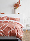 Terracotta Print Organic Cotton Duvet Cover Undercover Living