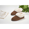 Betty Chestnut Brown Low Sheepskin Slipper Boots Tessie Clothing