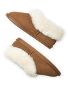 Betty Chestnut Brown Low Sheepskin Slipper Boots Tessie Clothing