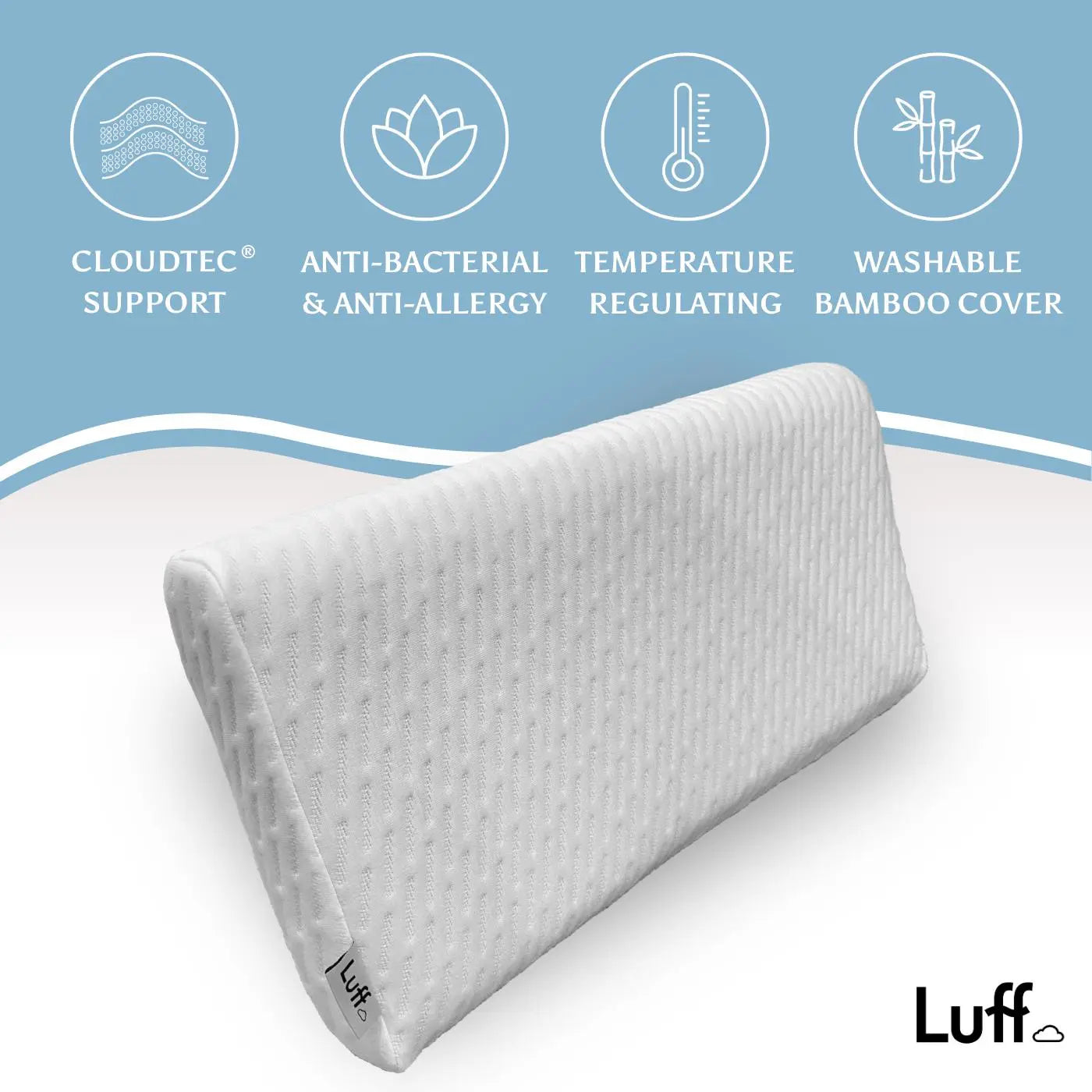 The Bamboo Skinny Pillow Luff Sleep