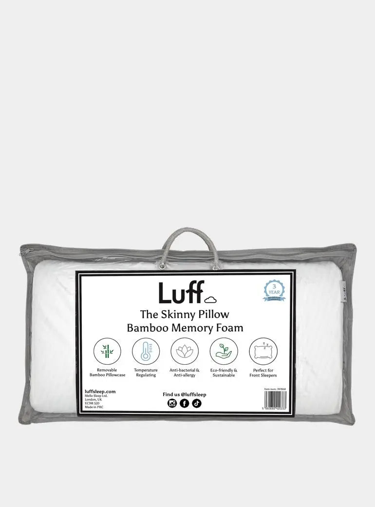 The Bamboo Skinny Pillow Luff Sleep