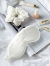 The Bridal Silk Eye Mask - Pearl White Liv Lindley Silk Studio