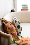 The Collab Cushion: In Casa by Paboy Special Patchwork Ocra and Pink Ruffle Cushion Daughters of Gaea