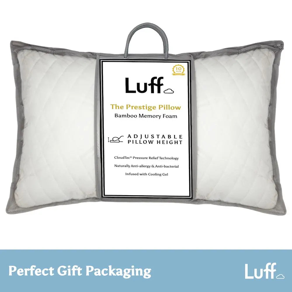 The Height Adjustable Prestige Bamboo Pillow Luff Sleep