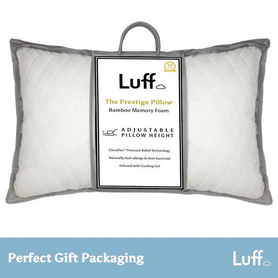 The Height Adjustable Prestige Bamboo Pillow Luff Sleep