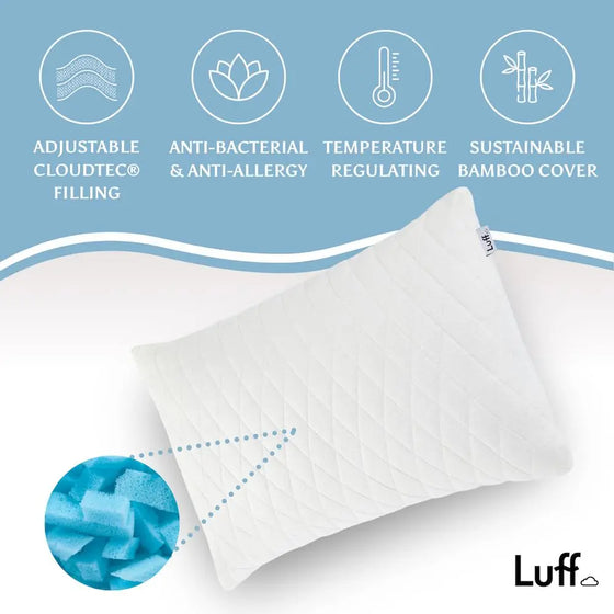 The Height Adjustable Prestige Bamboo Pillow Luff Sleep