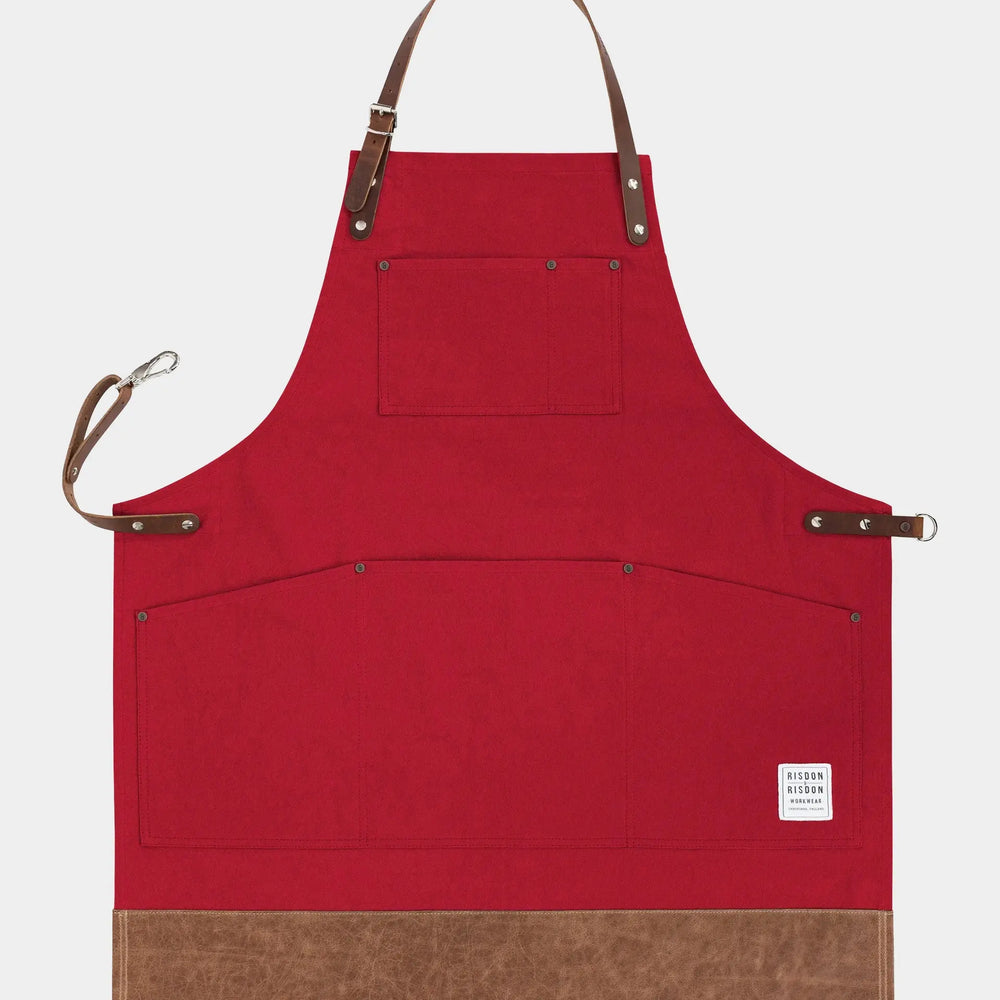 The Original Apron With Leather Trim Risdon & Risdon