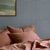 Titan Blue Gingham Wallpaper Piglet