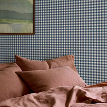  Titan Blue Gingham Wallpaper Piglet