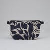 Toiletry Bag - 100% Linen: Printed Navy Creatures / Small Blasta Henriet